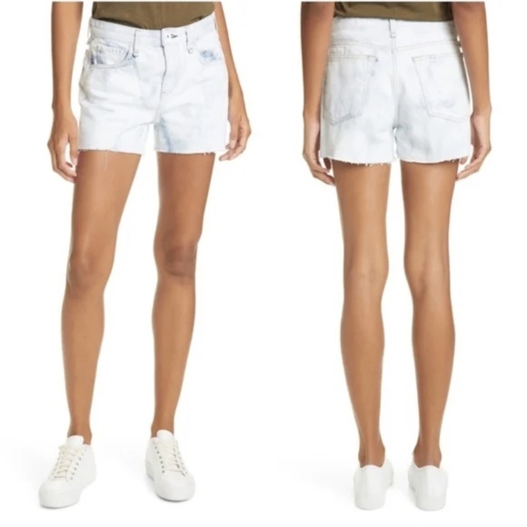 NWT Rag & Bone Dre Low Rise Acid Wash Raw Hem Cutoff Shorts in Oasis Sz. 28 - Picture 1 of 1